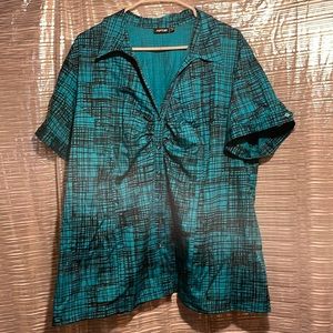 APT. 9 Button Up Shirt Top Blouse Women's  Multicolor short Sleeve size 3X